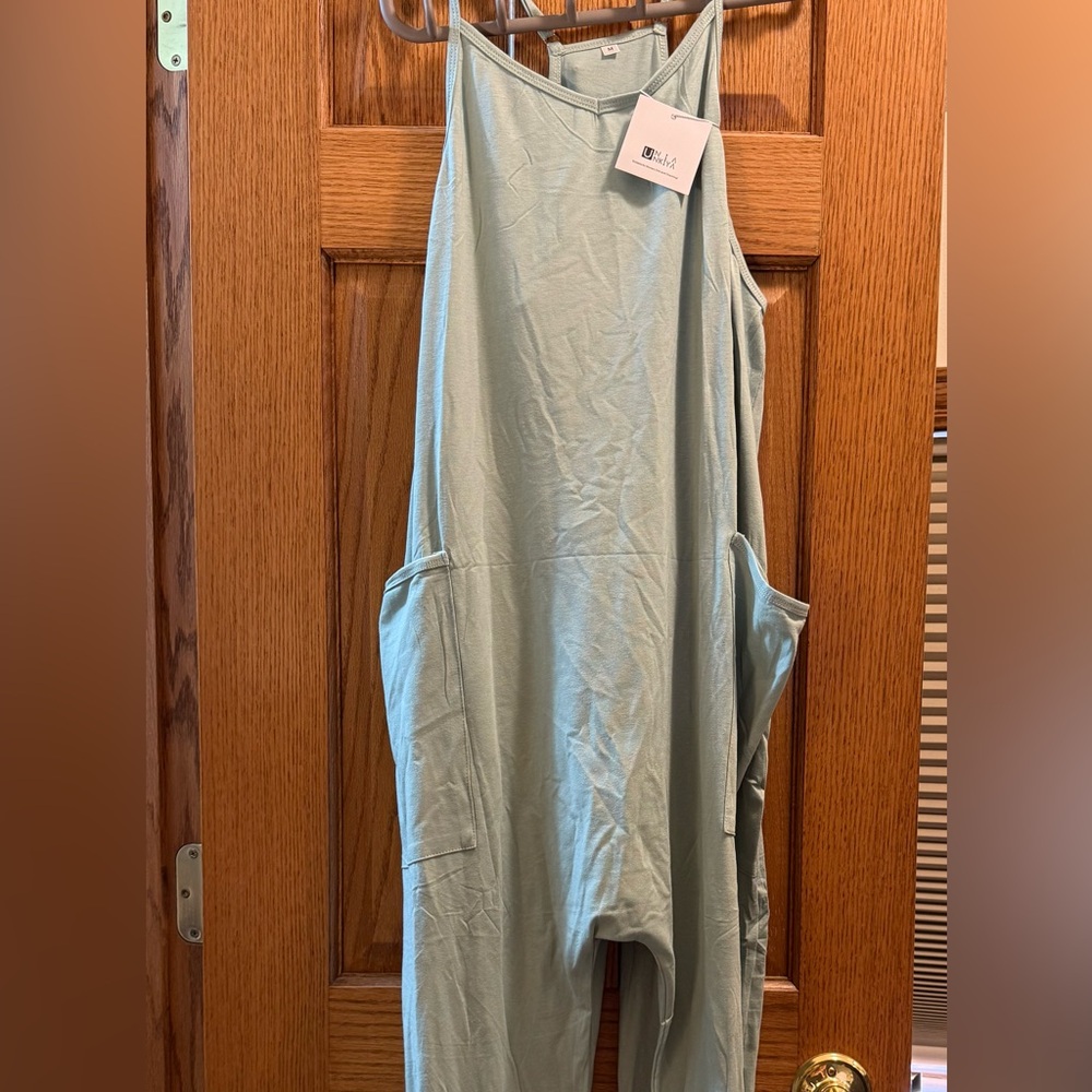 Light Green Jumpsuit with Pockets